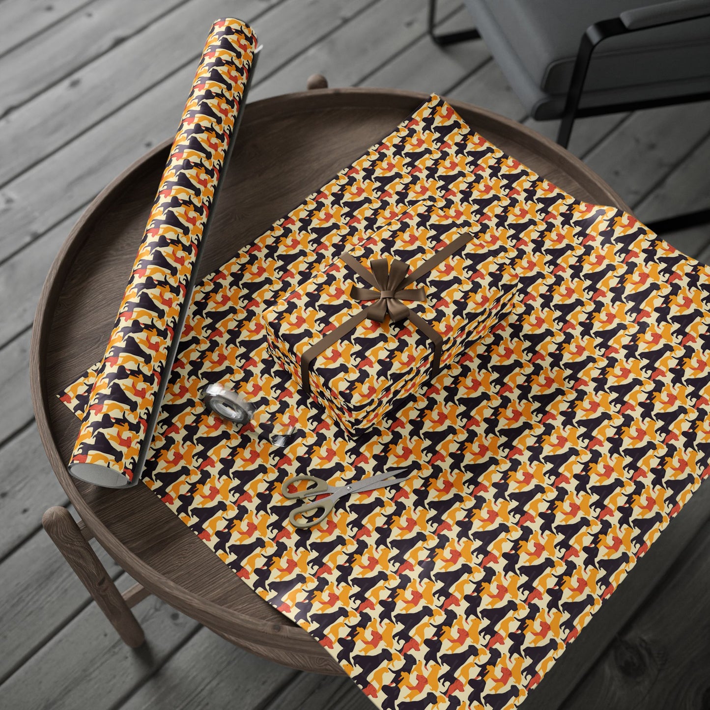 Modern Charm Labrador Chic Wrapping Paper