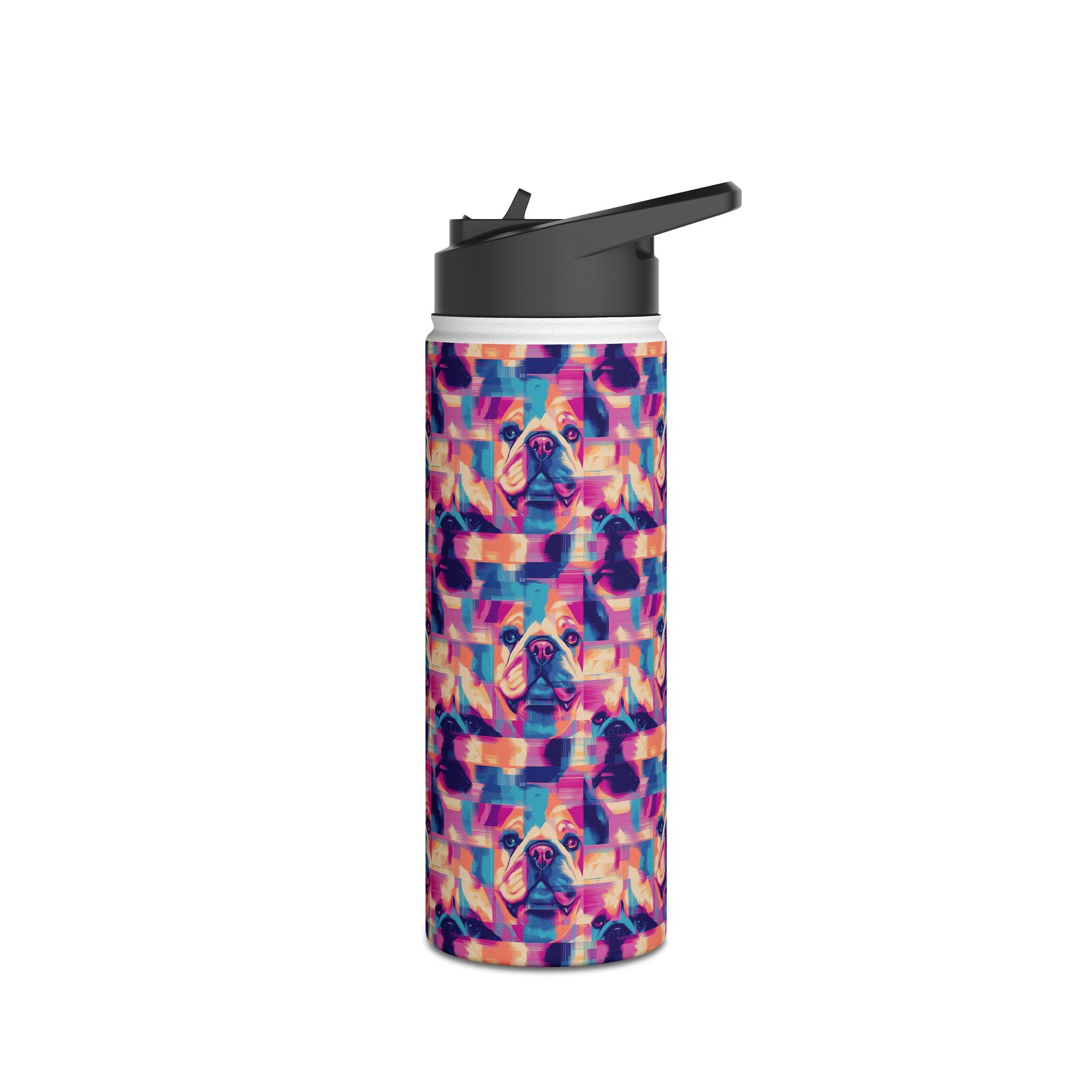 Dazzling Bulldog Chic Stainless Steel Water Bottle