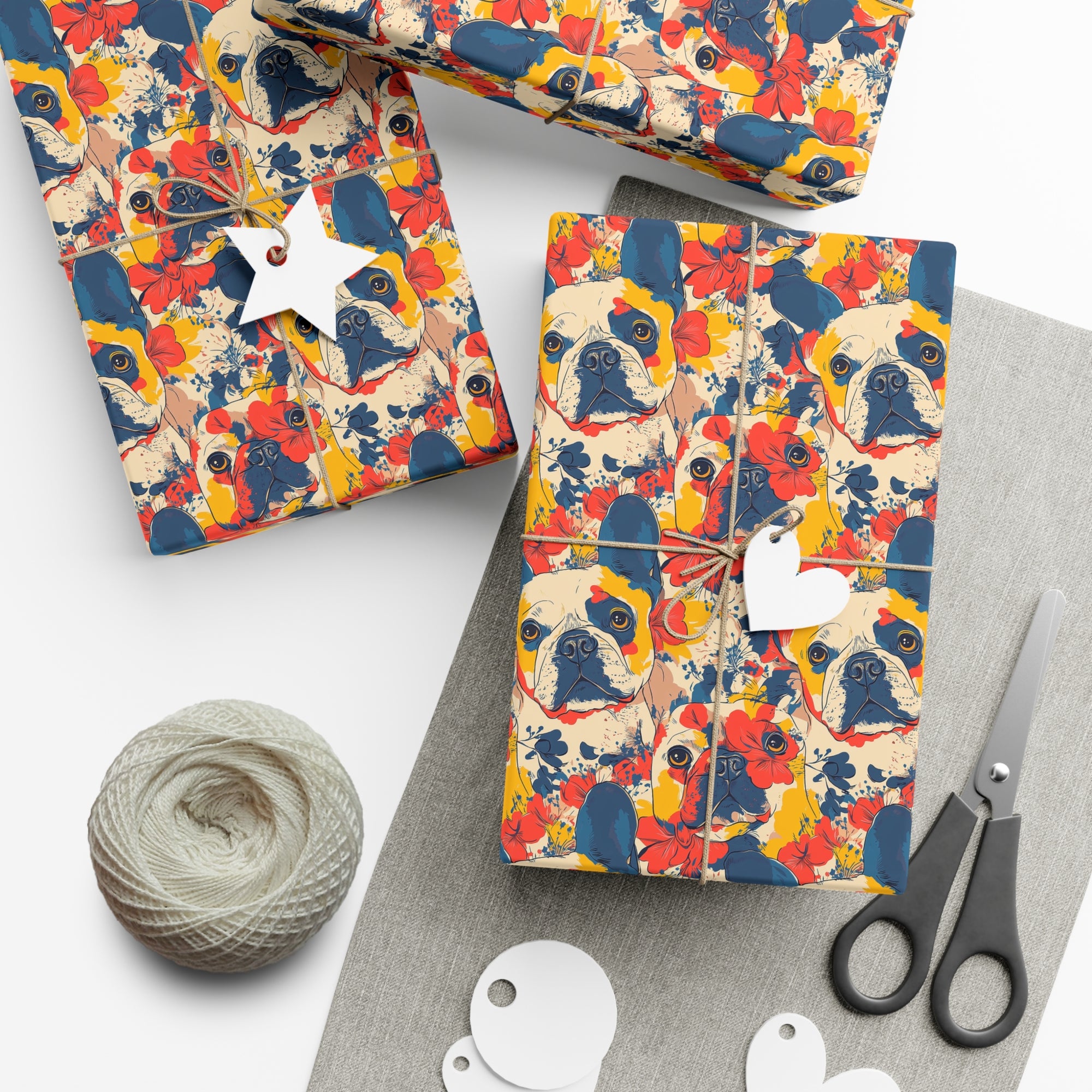 Bloom Pup Frenchietastic Splatter Gift Wrap Papers