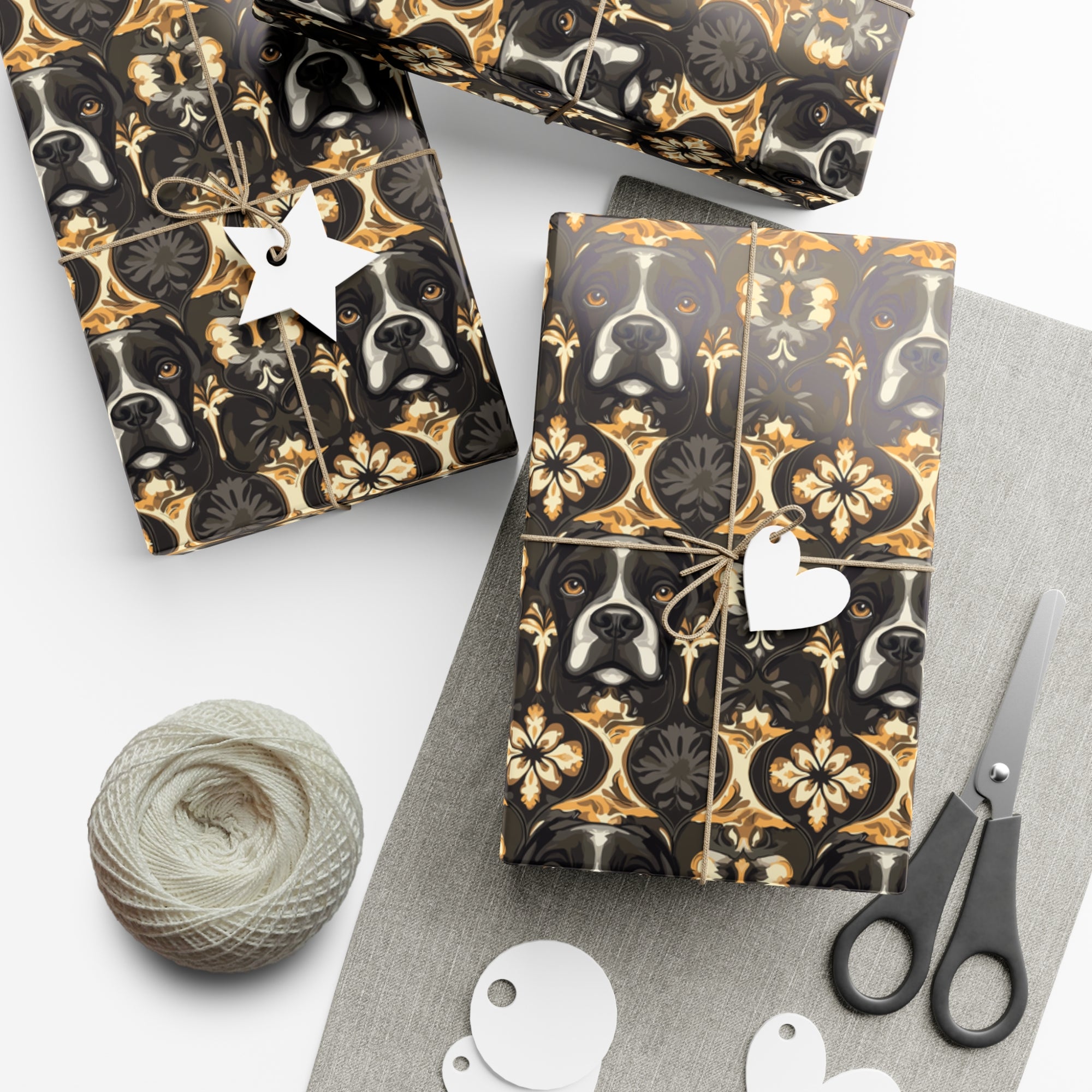 Manor Pup Boxer Royale Gift Wrap Papers