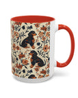 Blossoming Dachshunds Delight Accent Coffee Mug