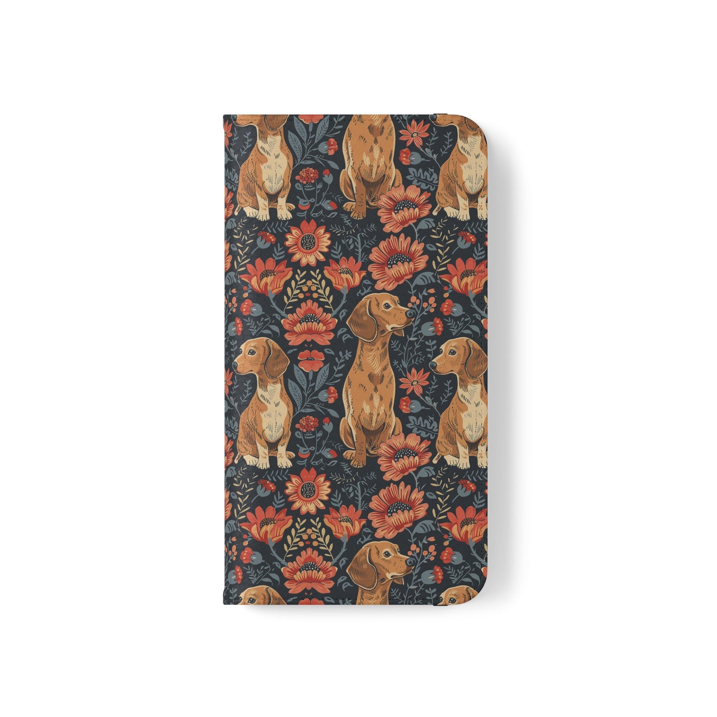 Floral Pawsome Dachsund Delight Flip Cases