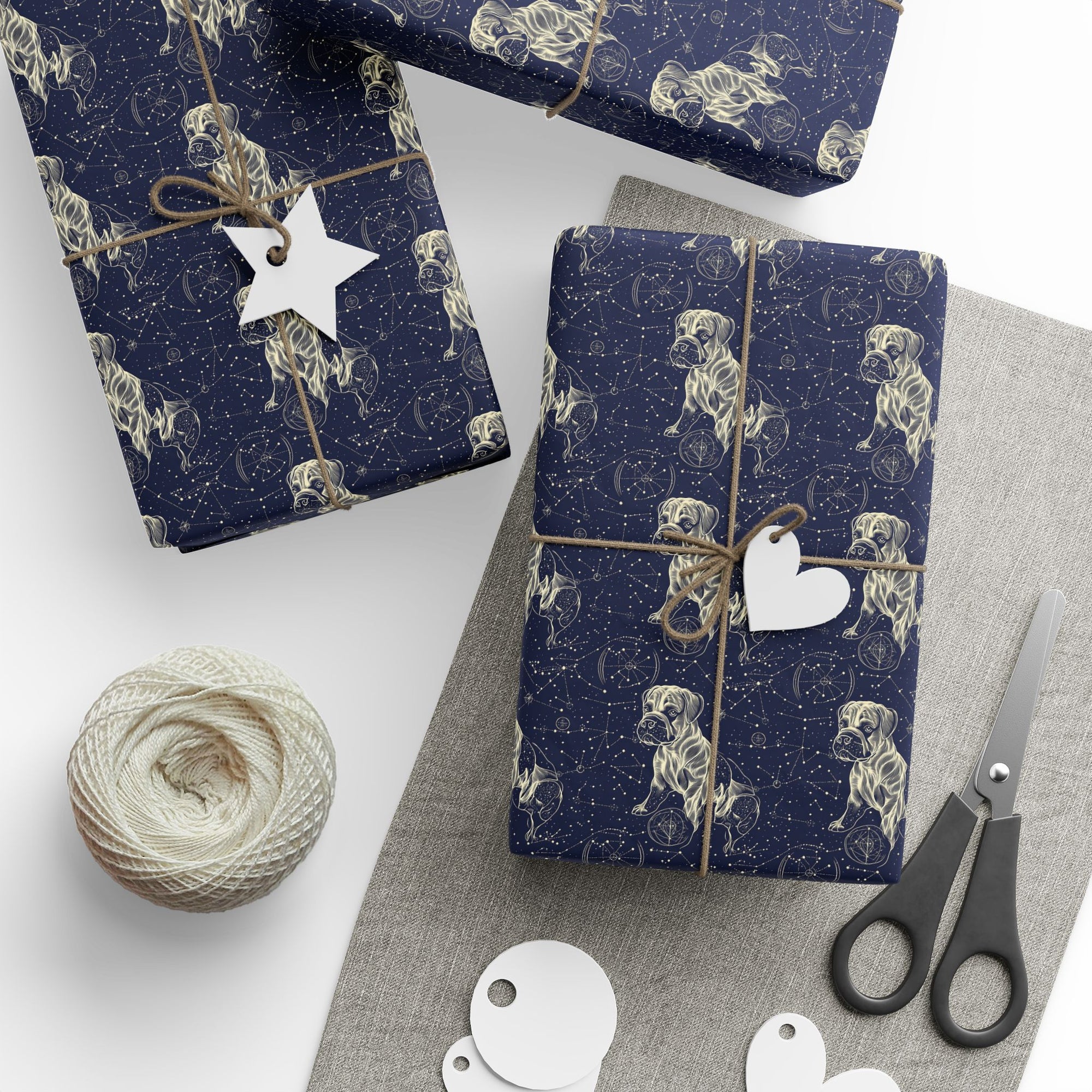 Celestial Boxer Bliss Wrapping Paper