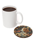 Beagle Blossoms Cork Back Coaster