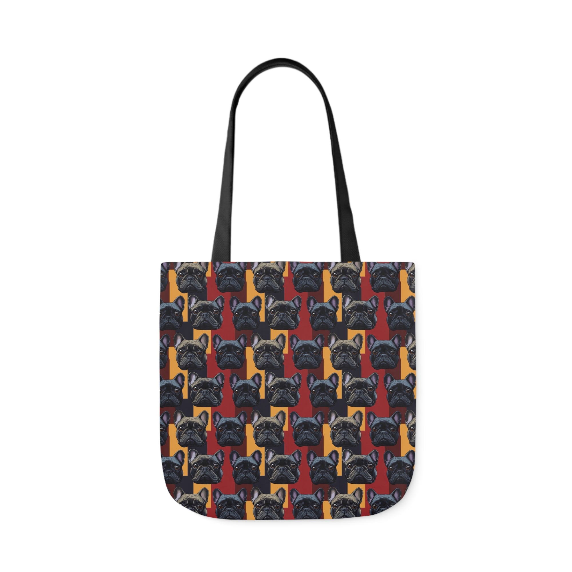 Chic Canine Checkmate - Frenchie Edition Canvas Tote Bag