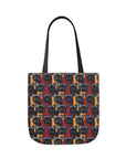 Chic Canine Checkmate - Frenchie Edition Canvas Tote Bag