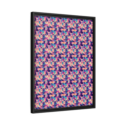 Dazzling Bulldog Chic Matte Canvas, Framed