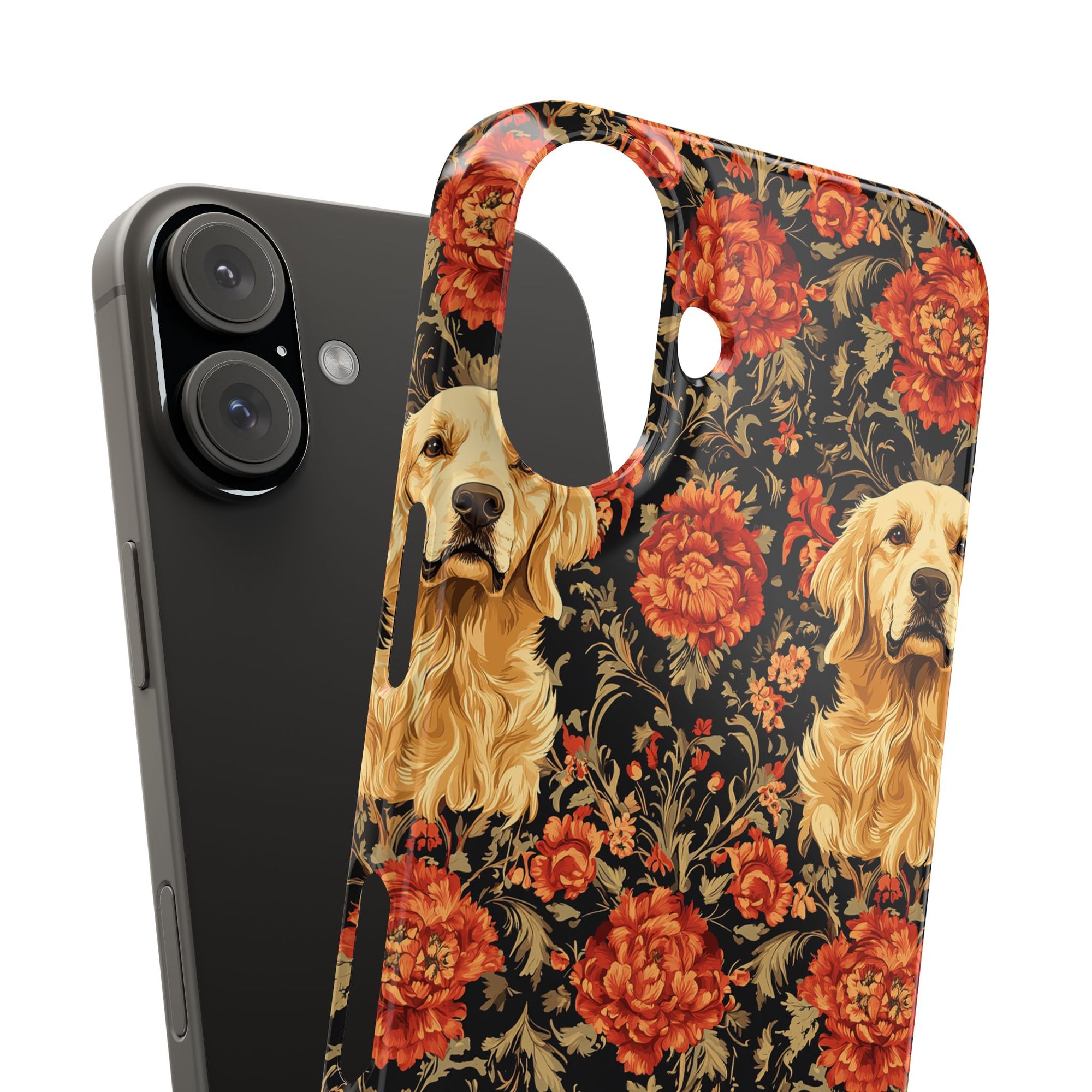 Golden Pawsatronic Tapestry Slim Phone Cases