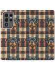 Pawsome Rottweiler Royalty Plaid Flip Cases