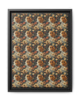 Beagle Blossoms Matte Canvas, Framed