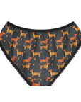 Dapper Dachshund Noir Glow Women's Briefs