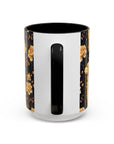 Golden Paws Floral Frenchie Accent Coffee Mug