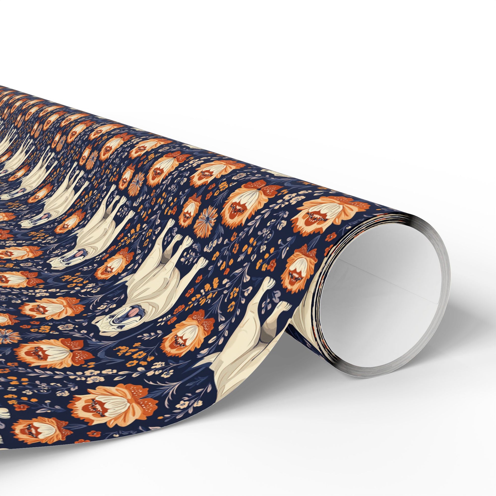 Bulldog Blossom Bonanza Wrapping Paper