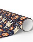 Bulldog Blossom Bonanza Wrapping Paper