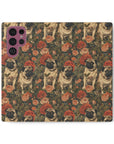 Blooming Pug Paradise Flip Cases