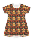 Golden Pawsatronic Tapestry T-Shirt Dress