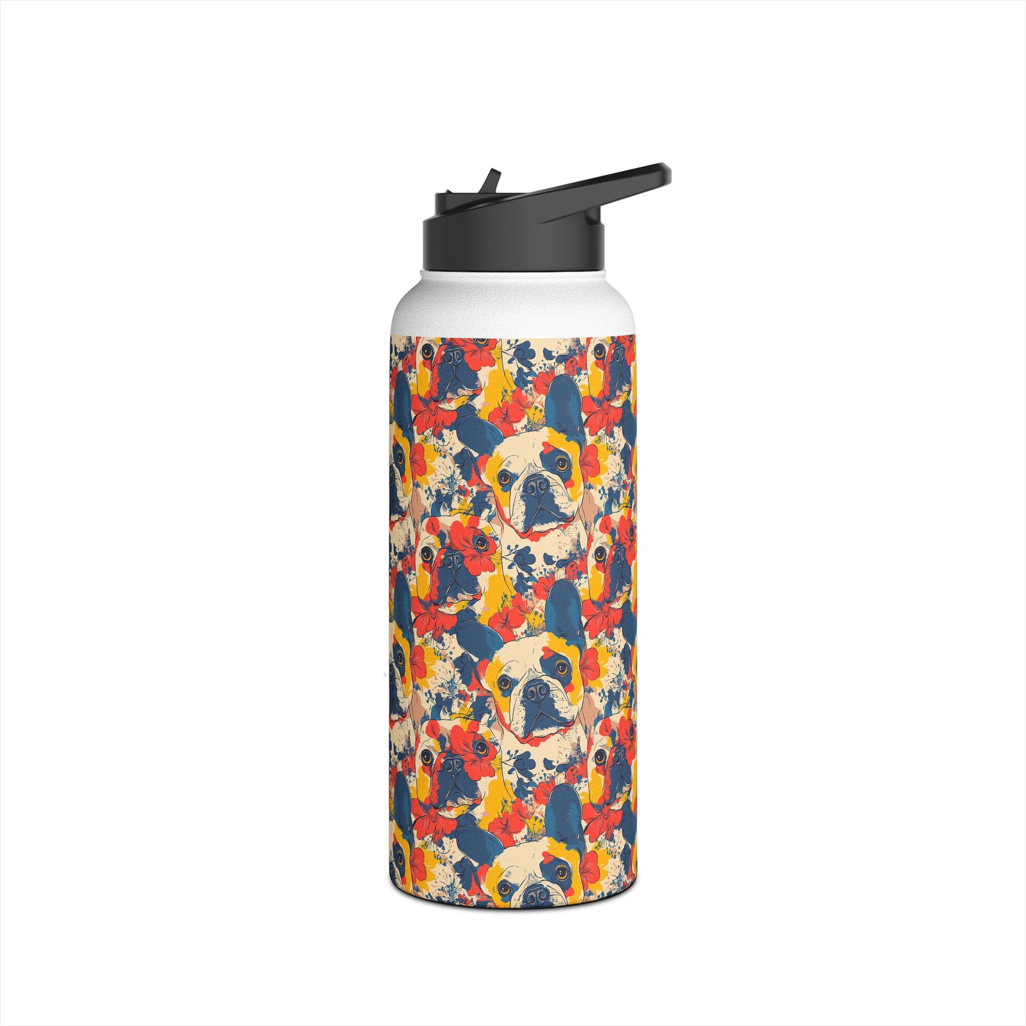 Bloom Pup Frenchietastic Splatter Stainless Steel Water Bottle