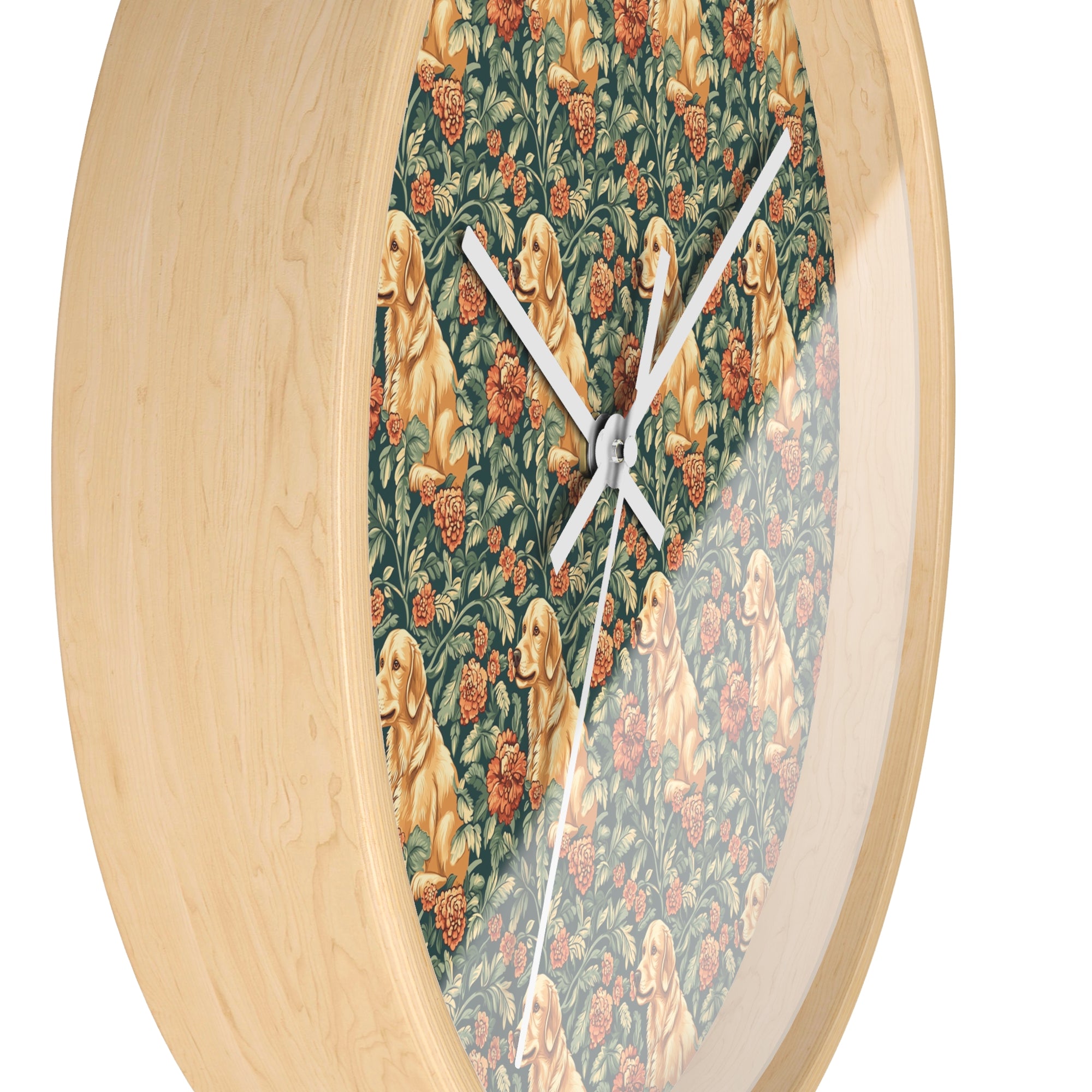 Blooming Goldie Glam Wall Clock