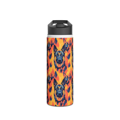 Impressionistic German Shepherds Stainless Steel Water Bottle