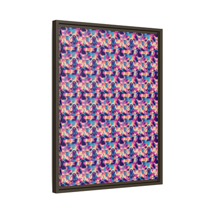 Dazzling Bulldog Chic Matte Canvas, Framed