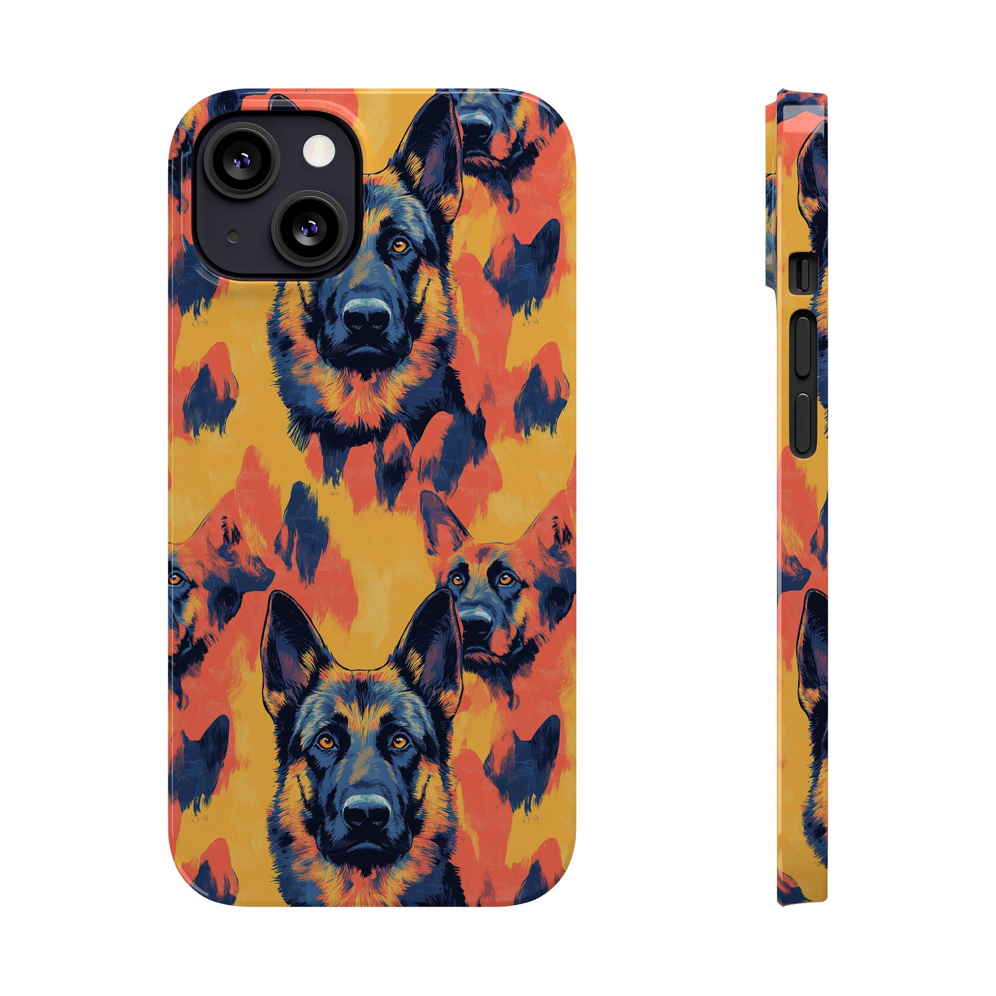 Impressionistic German Shepherds Slim Phone Cases