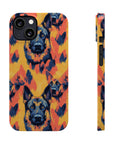 Impressionistic German Shepherds Slim Phone Cases