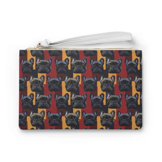 Chic Canine Checkmate - Frenchie Edition Clutch Bag