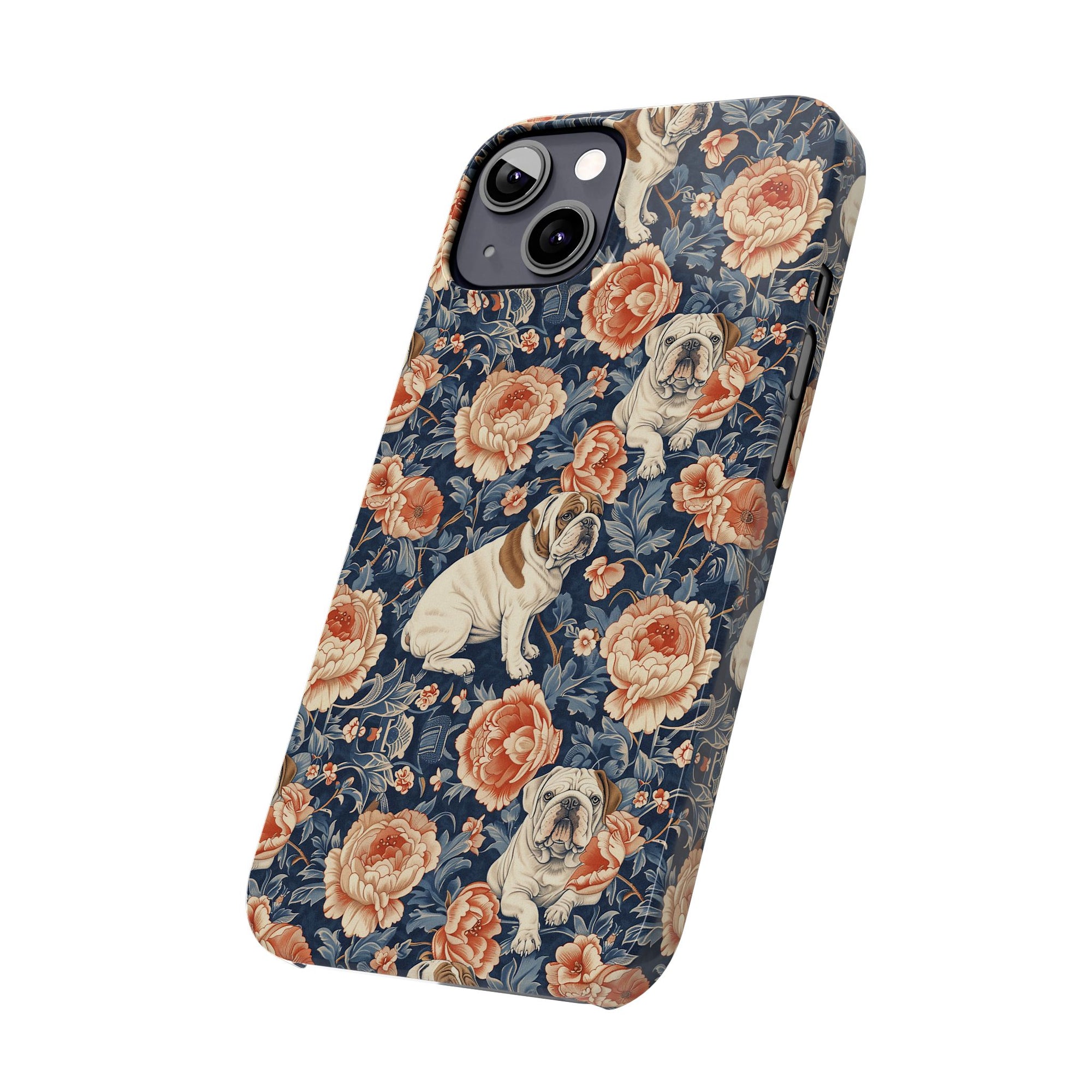 Blooming Bulldog Beauty Slim Phone Cases