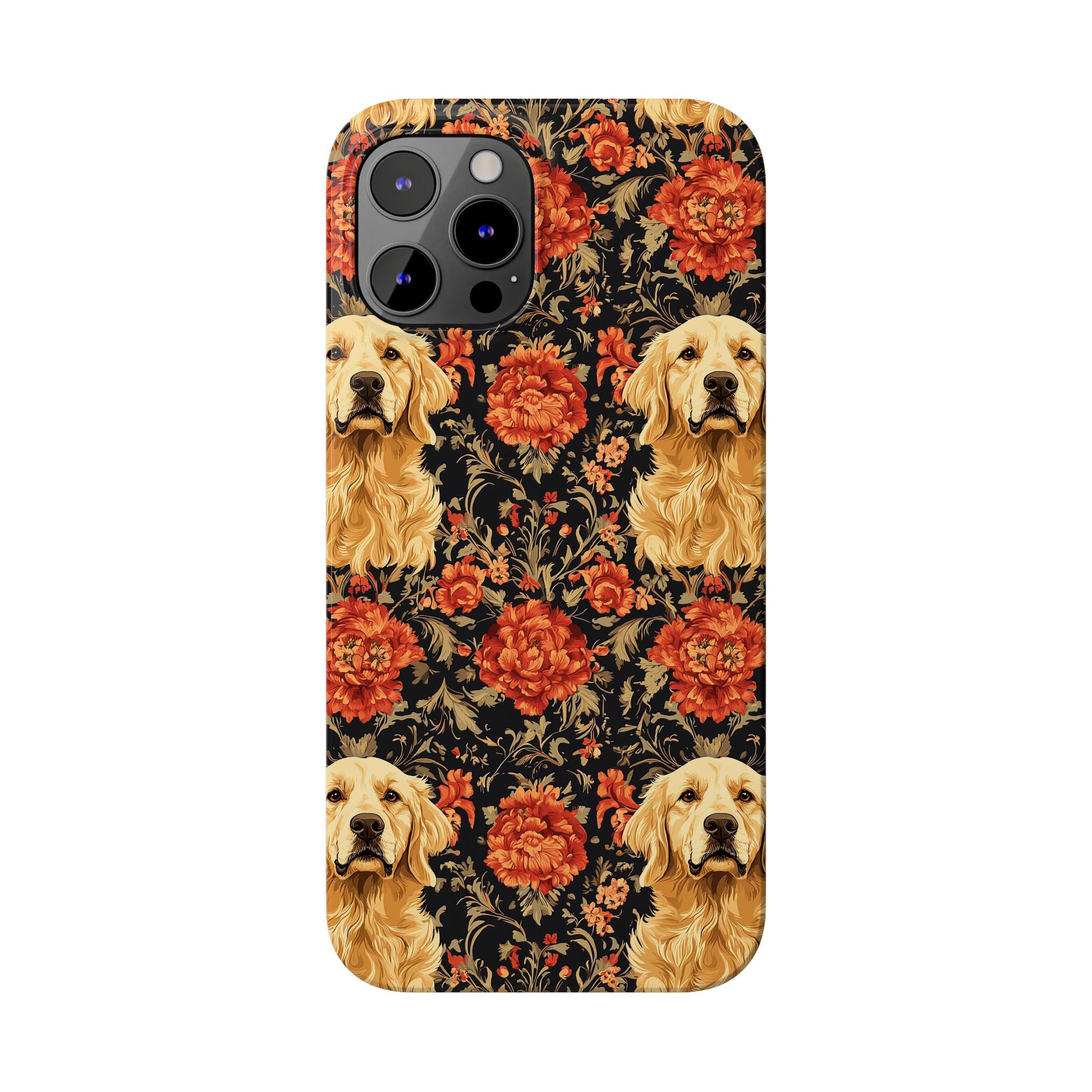 Golden Pawsatronic Tapestry Slim Phone Cases