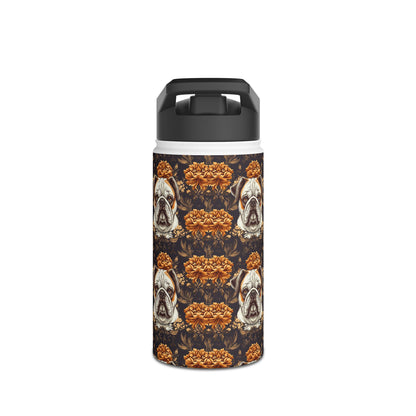 Bloomingly Bulldogistic Bouquet Stainless Steel Water Bottle