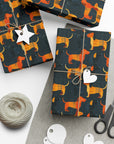 Dapper Dachshund Noir Glow Gift Wrap Papers