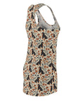 Blossoming Dachshunds Delight Women's Racerback Dress