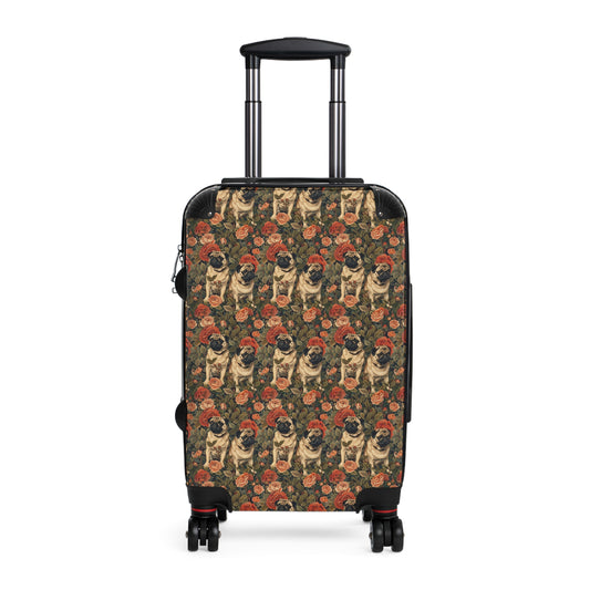 Blooming Pug Paradise Suitcase