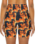 Rottweiler Chic Pawsitivity High Waisted Yoga Shorts