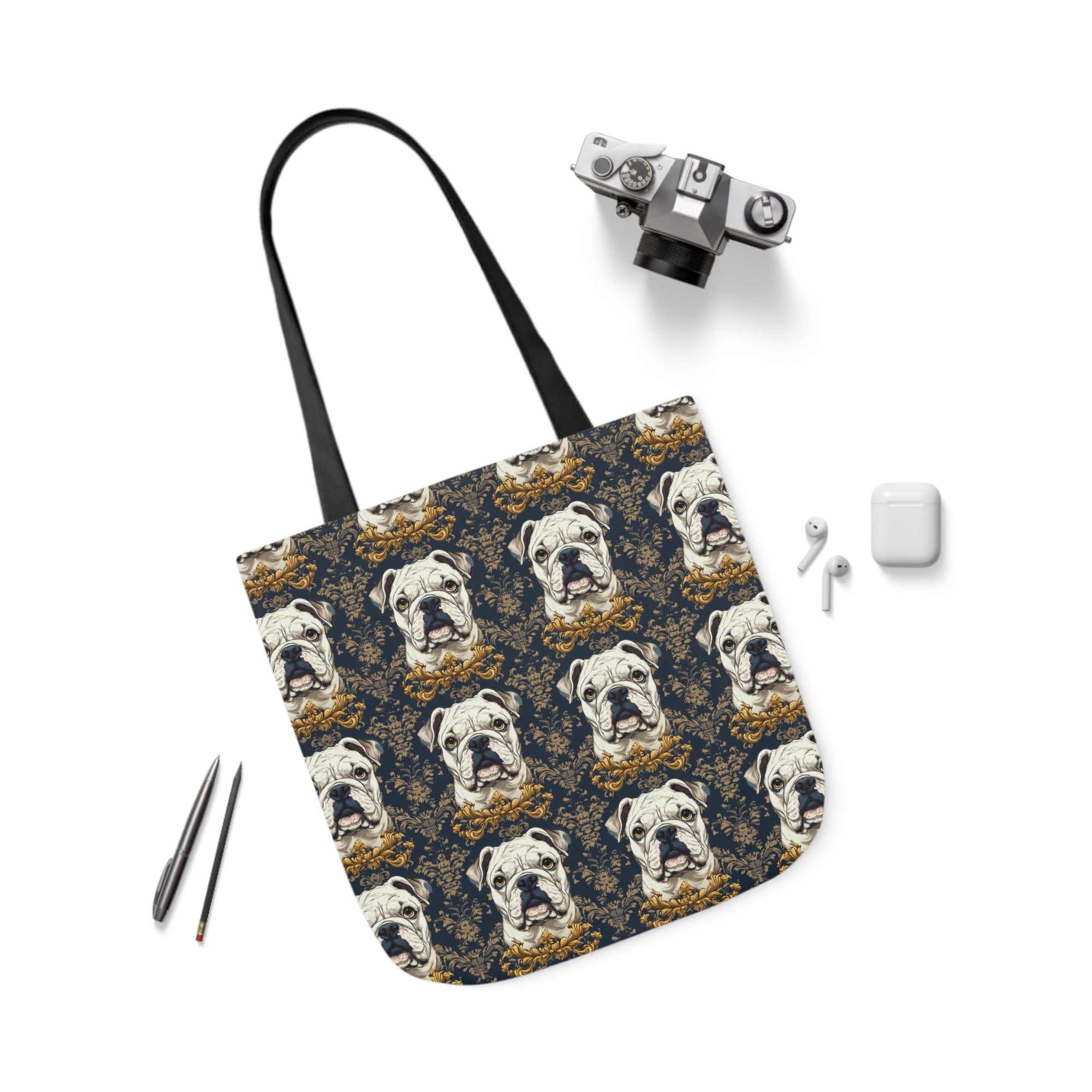 Wildwood Wanderlust Bulldog Canvas Tote Bag