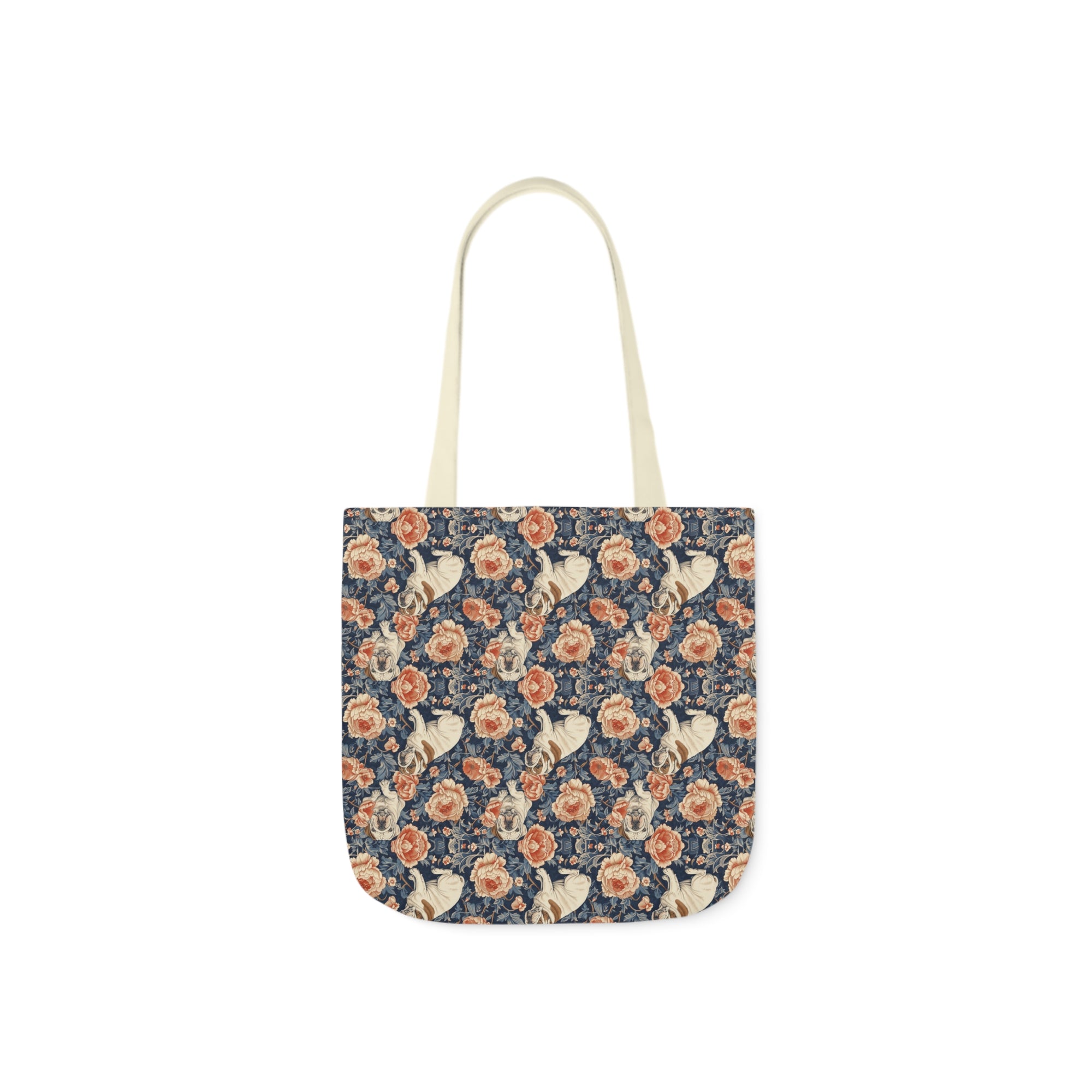 Blooming Bulldog Beauty Canvas Tote Bag