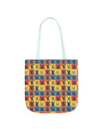 Frenchie Pop Art Pawfection Grid Canvas Tote Bag