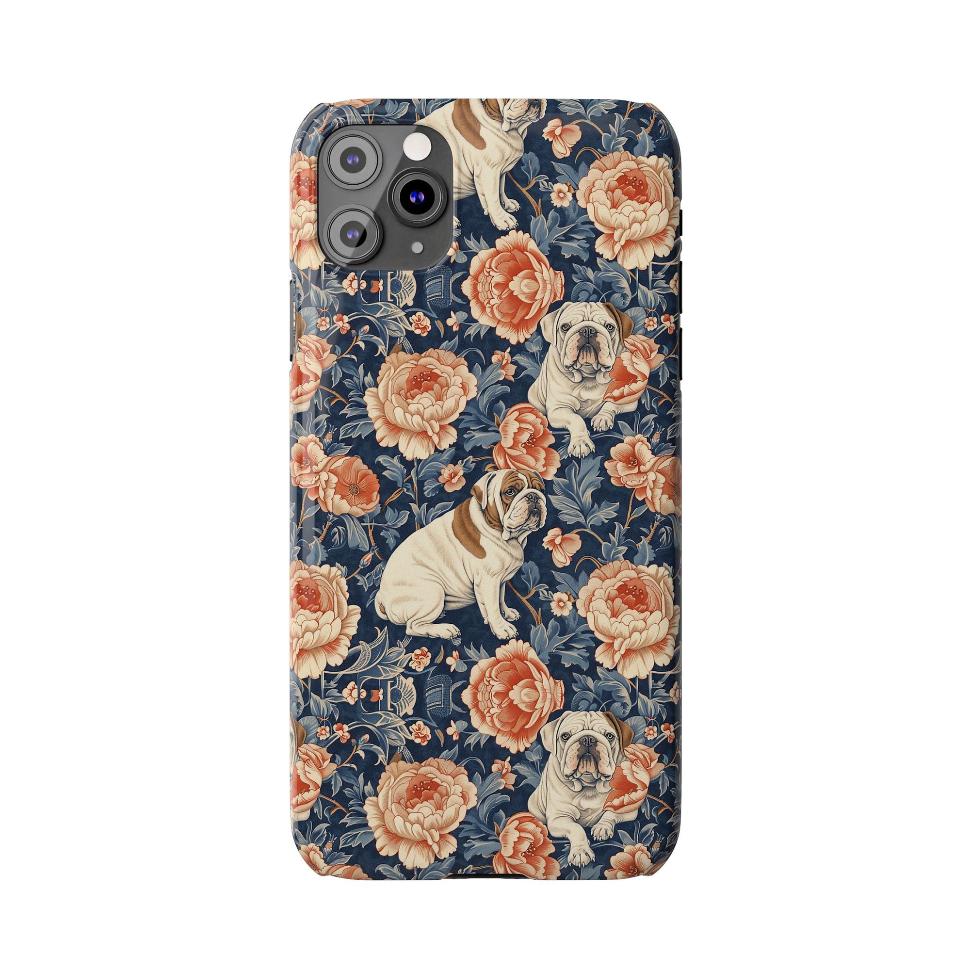 Blooming Bulldog Beauty Slim Phone Cases