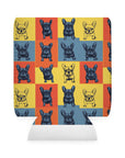 Frenchie Pop Art Pawfection Grid Can Cooler Sleeve