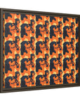 Rottweiler Chic Pawsitivity Matte Canvas, Framed