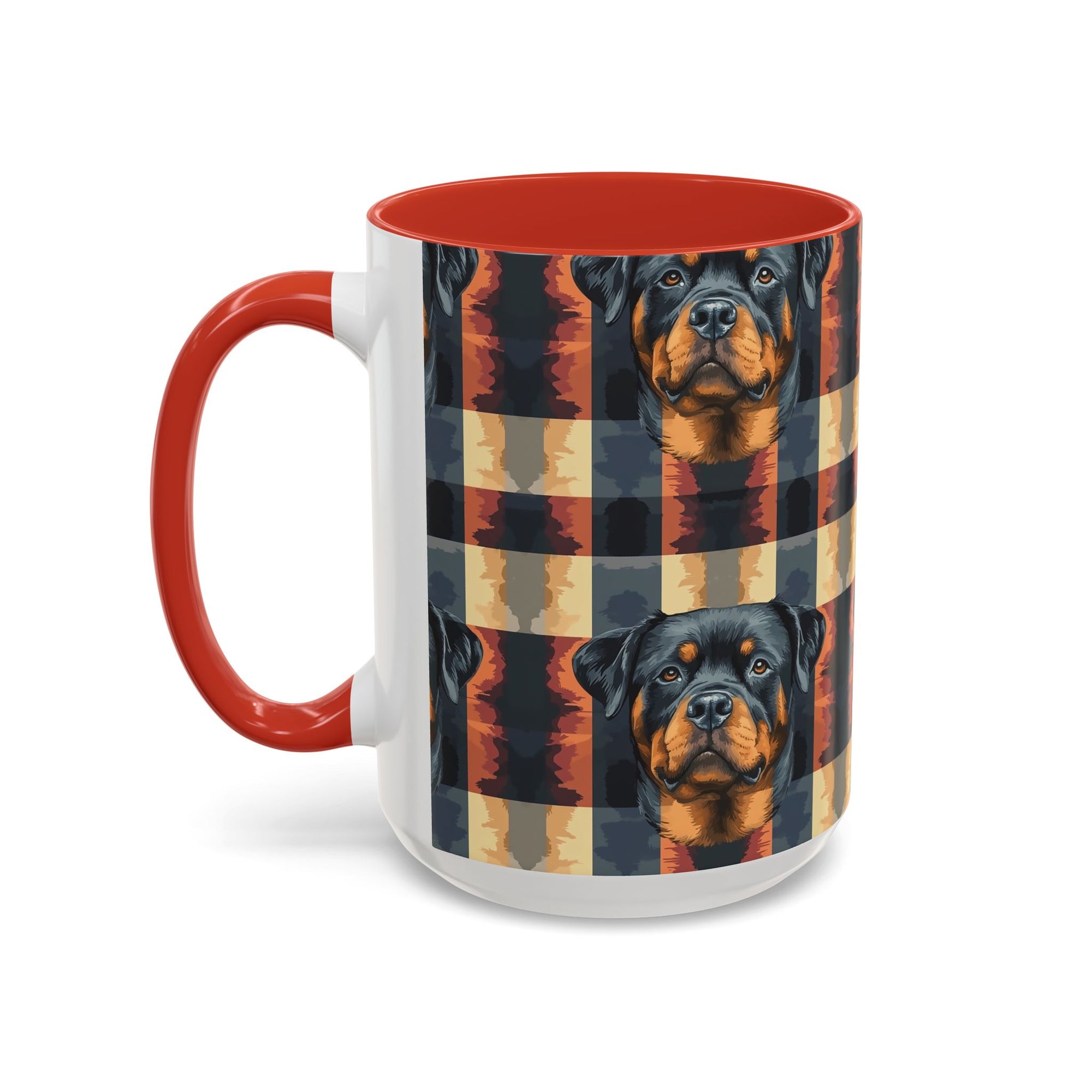 Pawsome Rottweiler Royalty Plaid Accent Coffee Mug