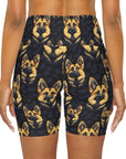 Majestic Hound Couture: German Shepherd LuxeBlend High Waisted Yoga Shorts