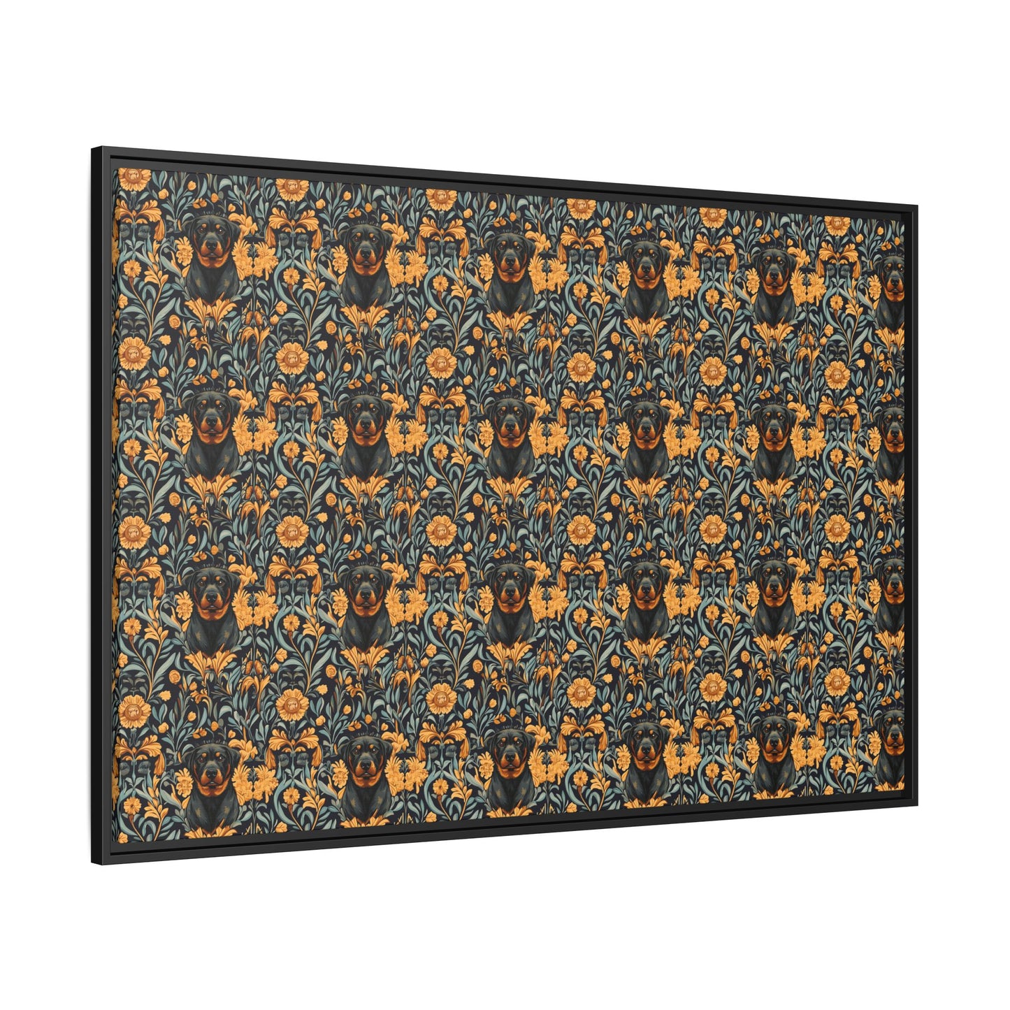 Ruffle Rottie Glamourific Matte Canvas, Framed