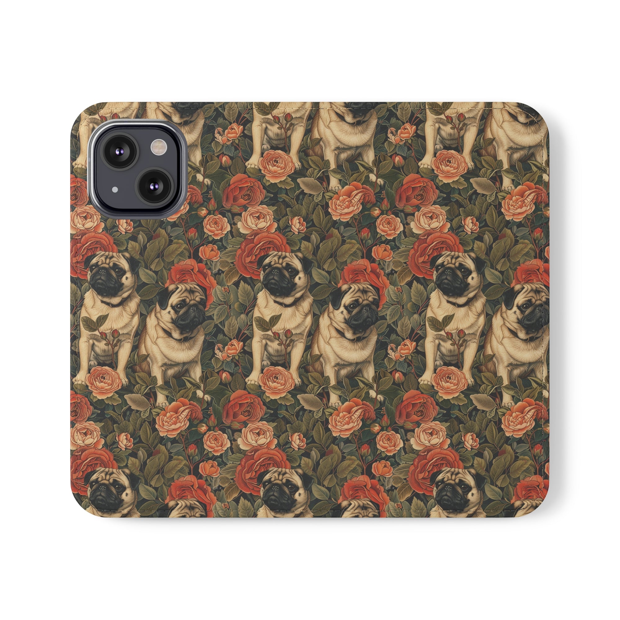 Blooming Pug Paradise Flip Cases