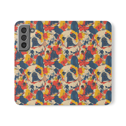 Bloom Pup Frenchietastic Splatter Flip Cases