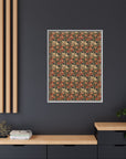 Blooming Pug Paradise Matte Canvas, Framed