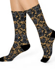 Regal Frenchie Noir Elegance Cushioned Crew Socks