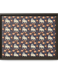 Bulldog Blossom Bonanza Matte Canvas, Framed