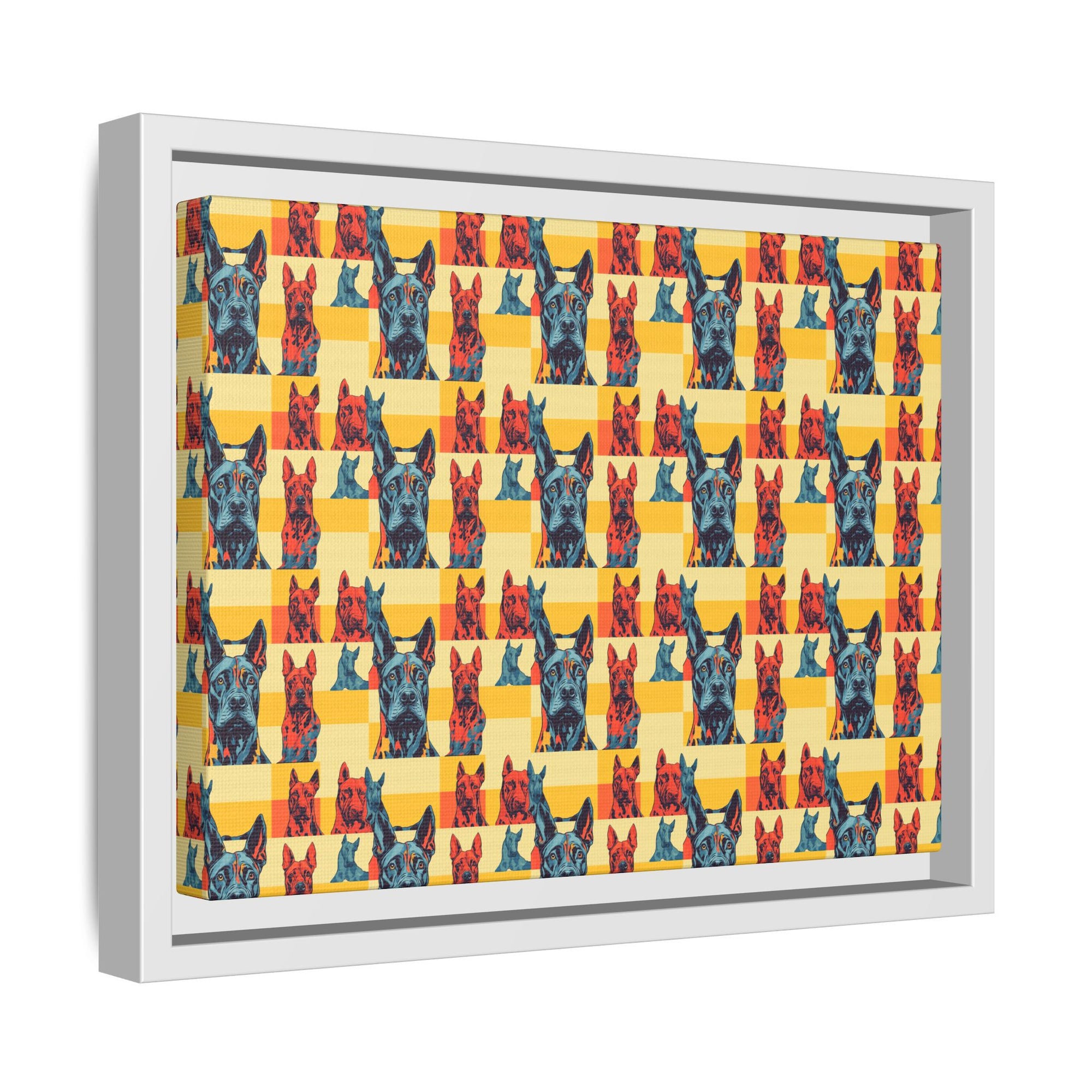 Dane-tastic Marvelous Mutt Mode Matte Canvas, Framed