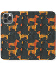 Dapper Dachshund Noir Glow Flip Cases